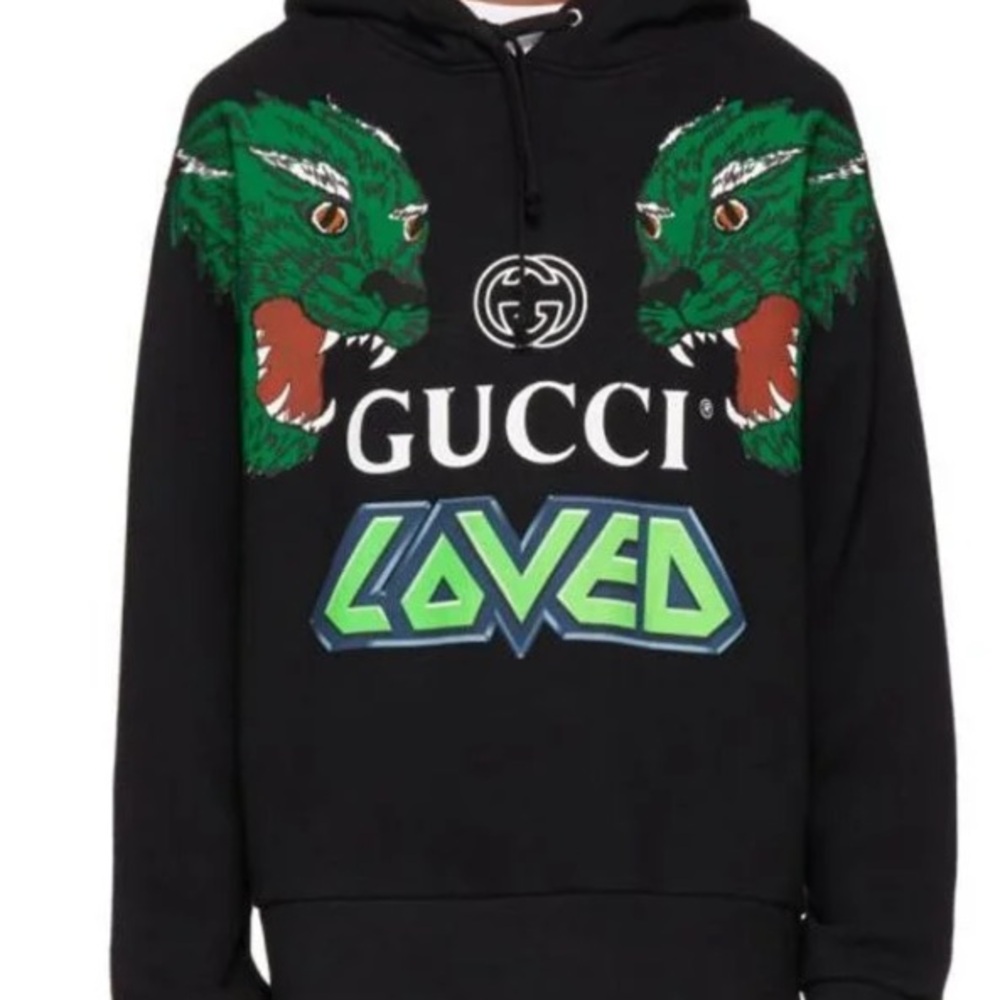 Gucci Black tigets Graphic men Hoodie